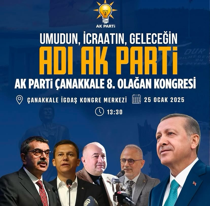 Ak parti Çanakkale kongre yusuf tekin
