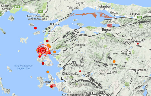Çanakkale deprem ayvacık