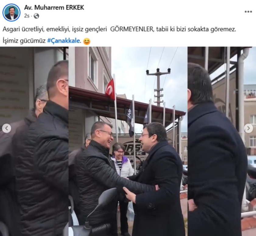 AK Parti Muharrem Erkek aranıyor; Erkek Emekliyi görmeyen bizi de göremez
