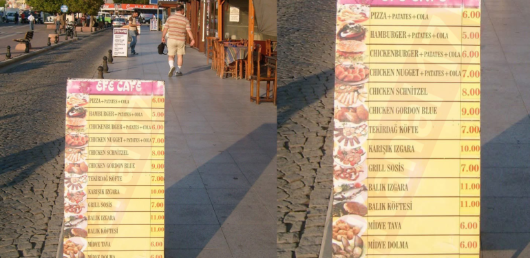 Çanakkale’de eski fiyatlar gündem oldu: Hamburger+Patates+Kola 5 TL