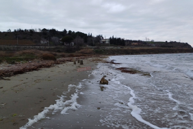 Çanakkale'de bir noktada daha deniz 5 metre çekildi
