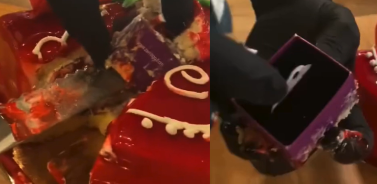 Çanakkale’de sevgililer gününe özel 5 pastanın içine altın koydular