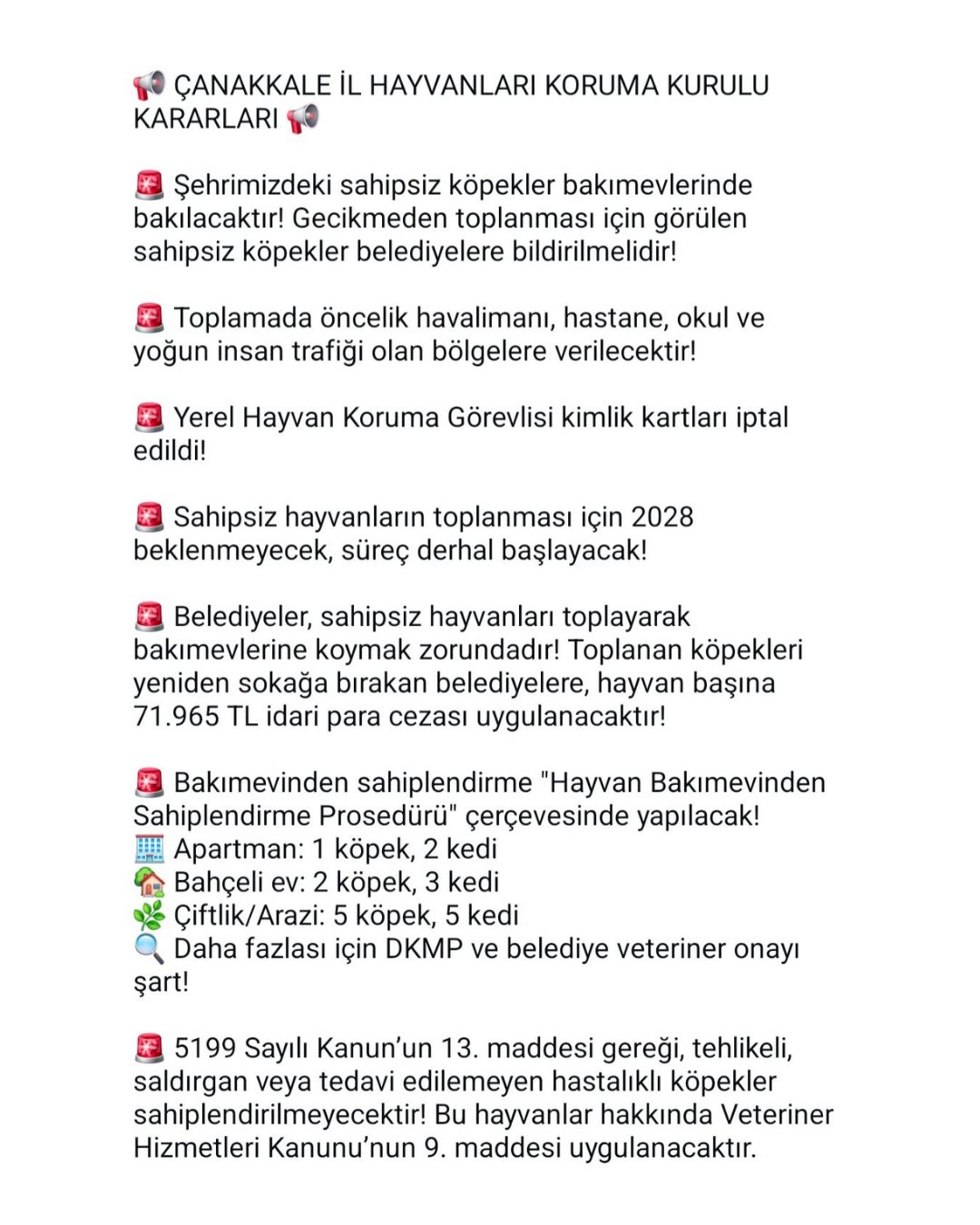Çanakkale'de sokakta köpek beslemek yasaklandı!