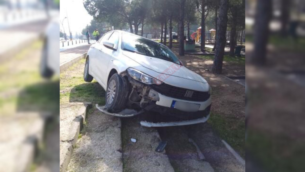 Çanakkale’de yokuşta arabasını boşta bıraktı, faciadan dönüldü