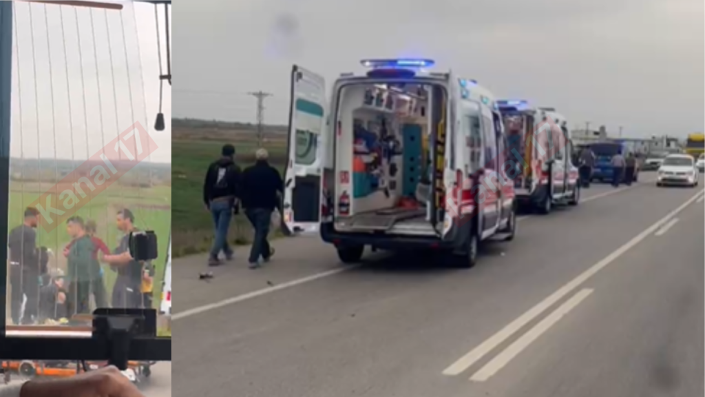 Bayramiç-Ezine yolunda otomobil tırın altına girdi 1'i ağır 2 yaralı
