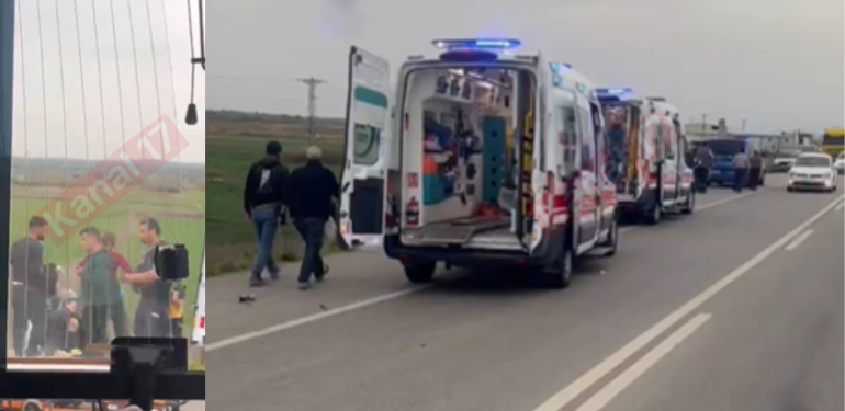 Bayramiç-Ezine yolunda otomobil tırın altına girdi: 1’i ağır 2 yaralı