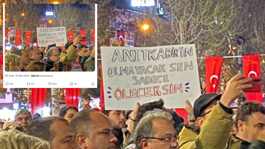 Çanakkale’de açılan afiş gündem oldu
