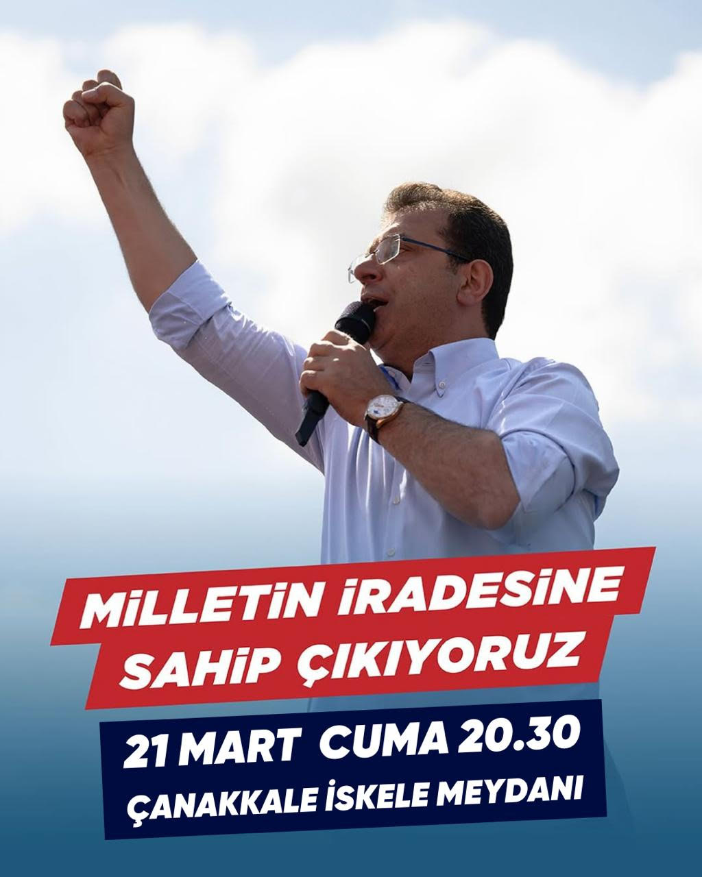 Çanakkale’de bu akşam İmamoğlu için CHP miting