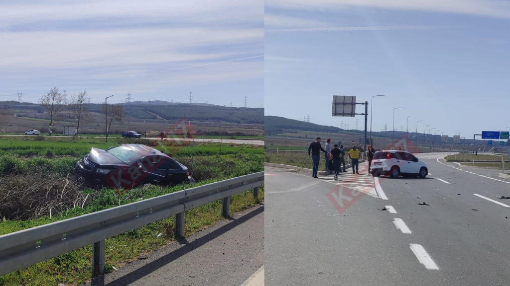 Gelibolu'da arabalar çarpıştı 2'si çocuk 3 yaralı