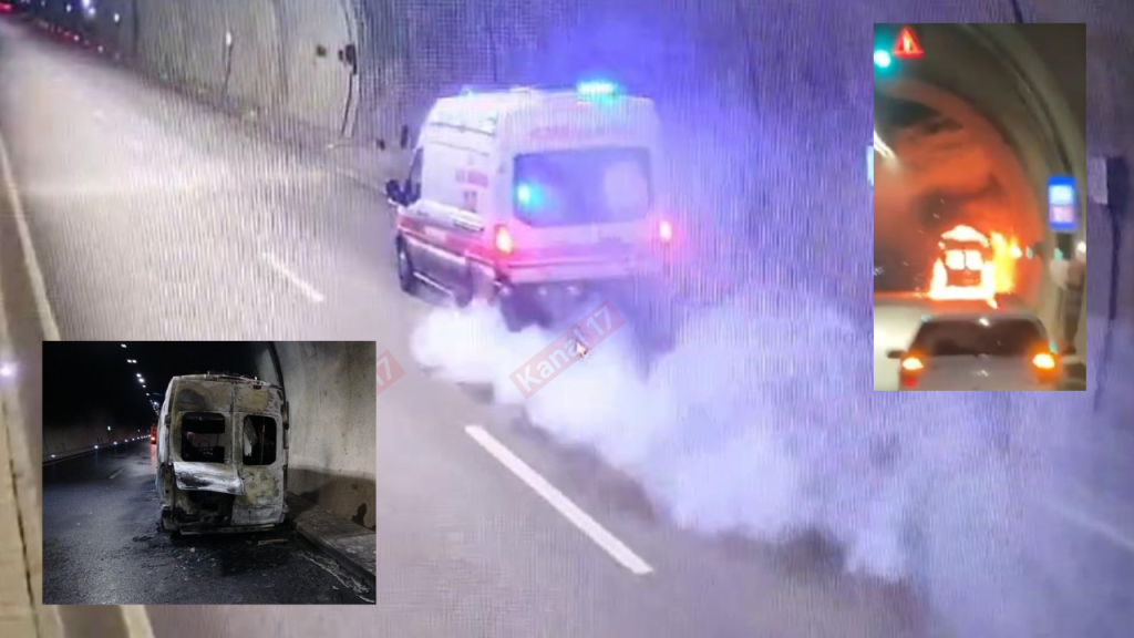 Çanakkale’de ambulansın tünelde yanmadan önceki son görüntüleri ortaya çıktı