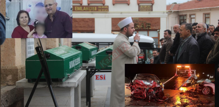 Çanakkale’de kazada vefat eden karı koca ve anneleri son yolculuğuna uğurlandı