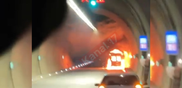 Çanakkale’de ambulans alev alev yandı!