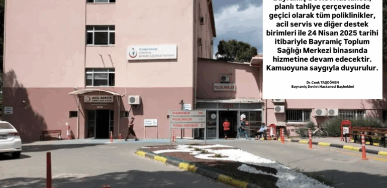 Çanakkale’de deprem tedbiri: Bayramiç’te hastane hizmetleri taşındı