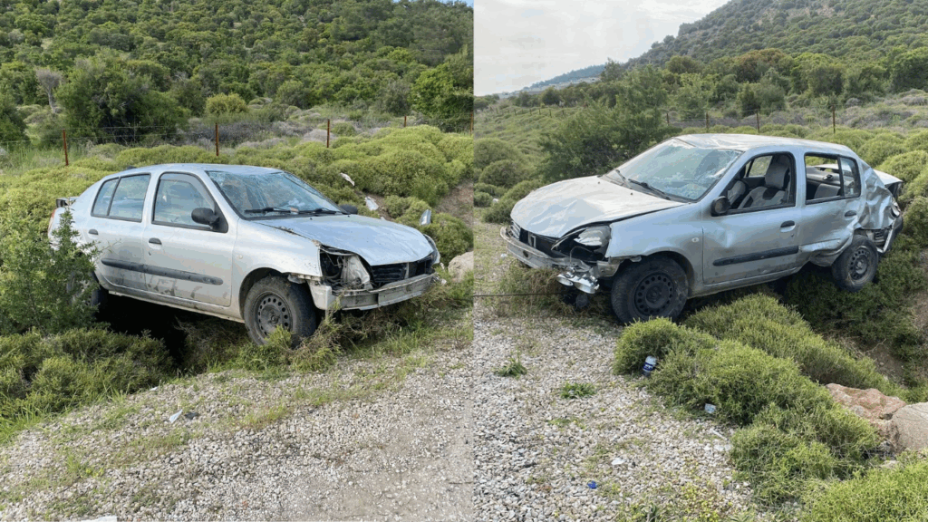 Çanakkale'de şarampole devrilen otomobildeki 4 kişi yaralandı