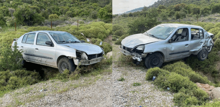 Çanakkale’de şarampole devrilen otomobildeki 4 kişi yaralandı