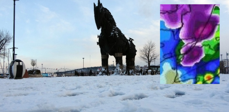 Çanakkale’de tahminler değişti: “Kent merkezine lapa lapa kar yağabilir”