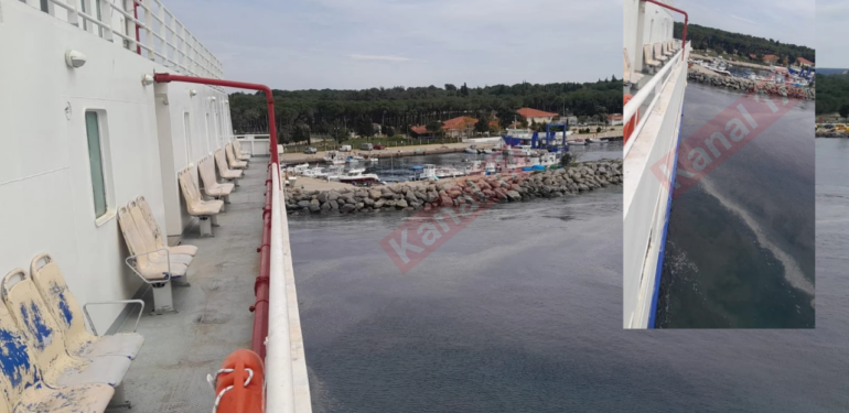 Gökçeada feribotu karaya oturdu