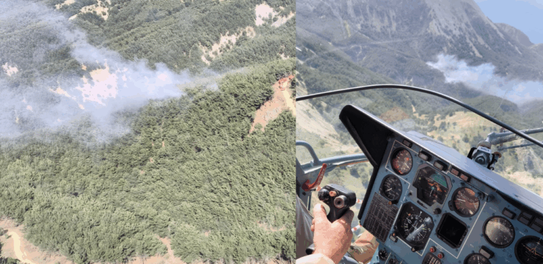 Çanakkale’de korkutan orman yangını: 2 helikopter müdahale etti