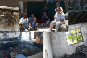 Biga’da evi yanan aileyi devlet sahipsiz bıraktı