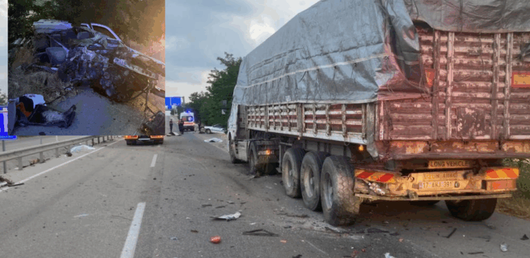 Çanakkale plakalı kamyon Balıkesir’de kaza yaptı: 3 ölü, 1 yaralı