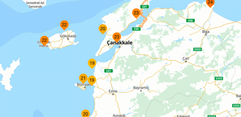 Çanakkale’de deniz suyu sıcaklıkları açıklandı