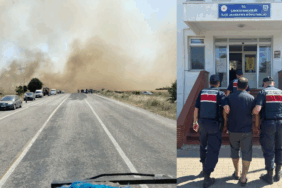 Çan'da yangın çıkmasına sebep olan şahıs gözaltına alındı