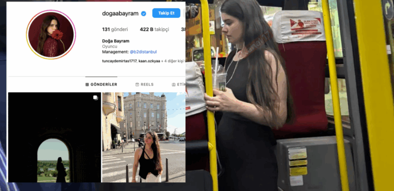 Ünlü oyuncu Biga’da otobüste görüldü