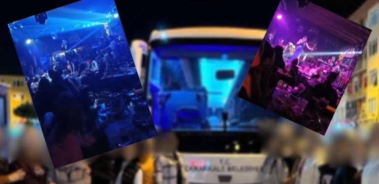 Çanakkale’den resmi araçla meyhaneye gittiler iddiası!
