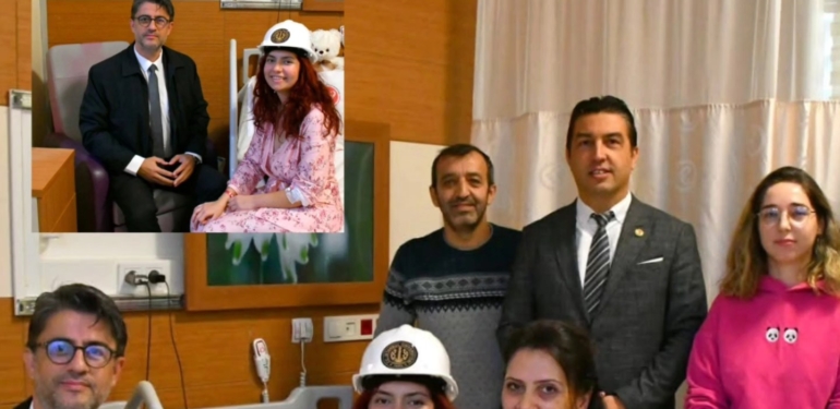 Çanakkale’de hastanede baret töreni
