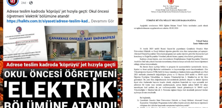 ÇOMÜ 2. kez TBMM gündeminde: Bakanlığa soru önersi verildi