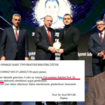ÇOMÜ’de Erdoğan’ın ödül verdiği isim kızağa çekildi