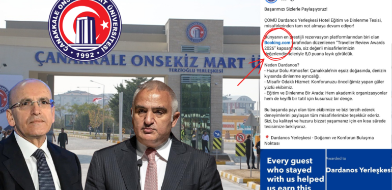 ÇOMÜ Şimşek ve Ersoy’a rest çekti: Turizm ve vergi yasaklı firmanın reklamını yaptılar