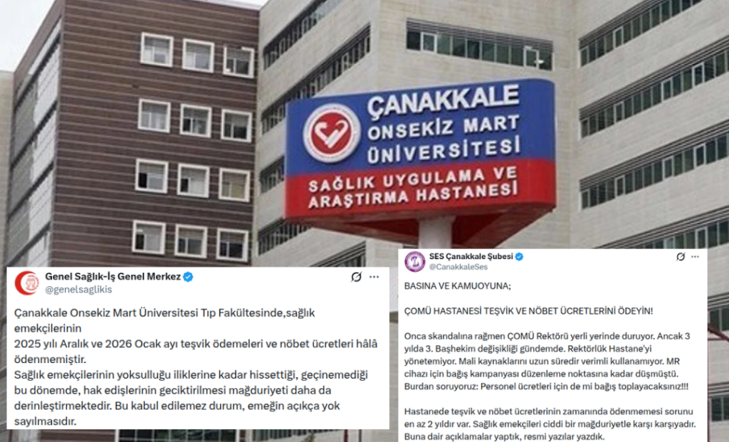 çanakkale çomü nöbet maaş sendika