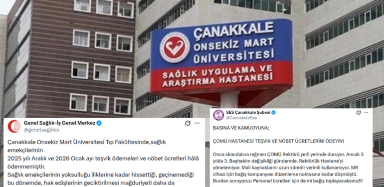Çanakkale’de sendikalardan art arda ÇOMÜ açıklaması: “2 aydır nöbet ücretleri neden yatmıyor?”