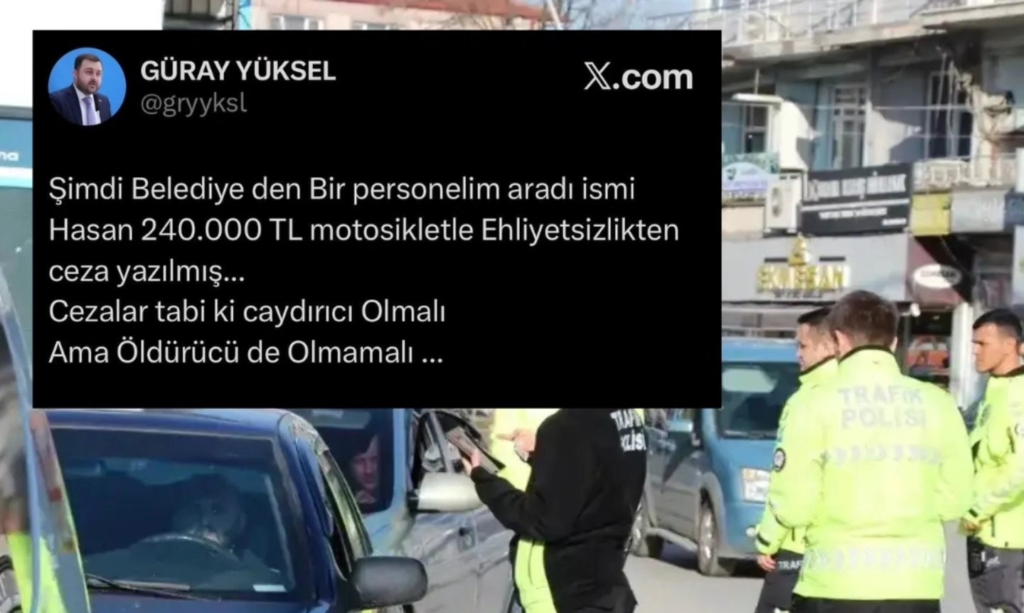 Ezine'de AK Partili başkan trafik cezalarına isyan etti