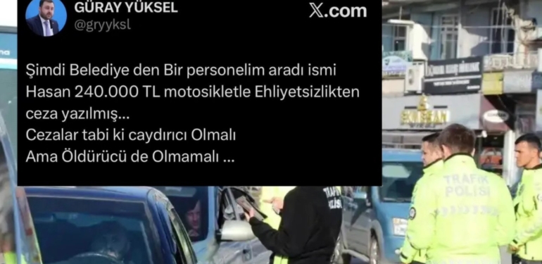 Ezine’de AK Partili başkan trafik cezalarına isyan etti