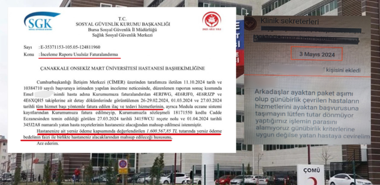 ÇOMÜ Hastanesi SGK’yı dolandırmış: Yatan hasta gibi gösterip milyonlarca lira almış!